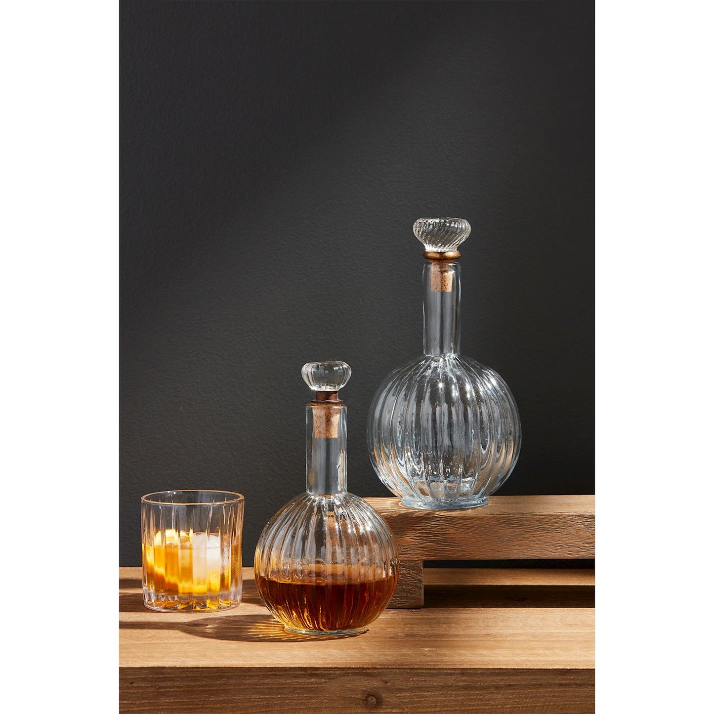 MUD PIE SMALL GLASS DOOR KNOB DECANTER