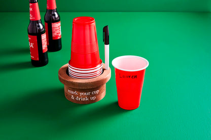MUD PIE DISPOSABLE CUP & MARKER SET