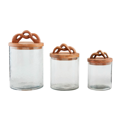MUD PIE TWISTED HANDLE CANISTER SET