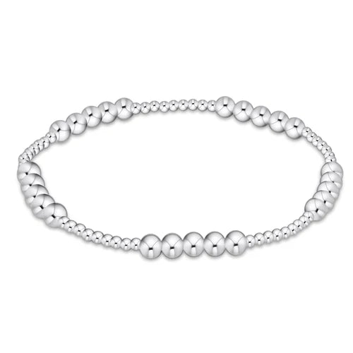 ENEWTON CLASSIC BLISSFUL PATTERN 4 MM SILVER BEAD BRACELET