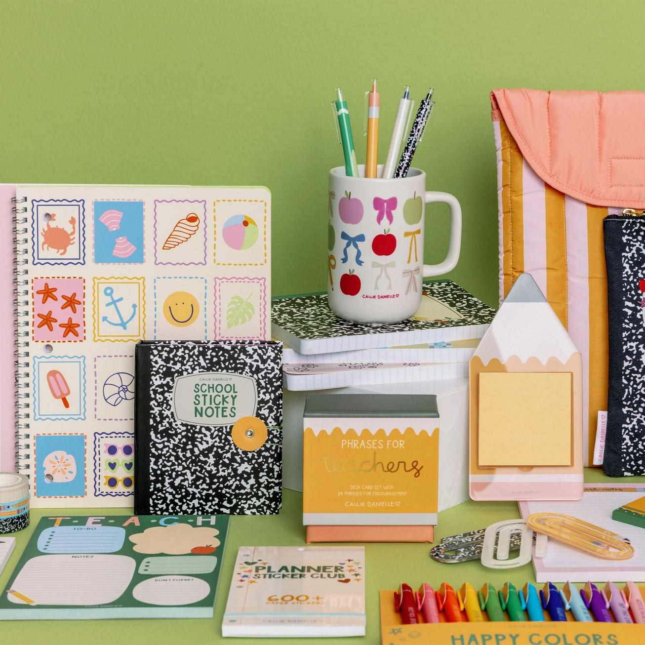 Teach School-Themed Daily Planner 6x8 To Do Notepad