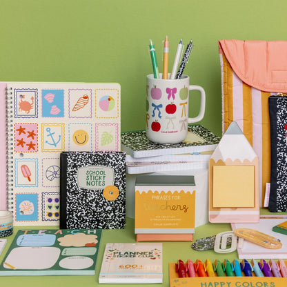 Teach School-Themed Daily Planner 6x8 To Do Notepad