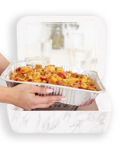 PREMIUM SET - PAN FRAME W/ LID & HOT/COLD GEL PACK - MARBLE