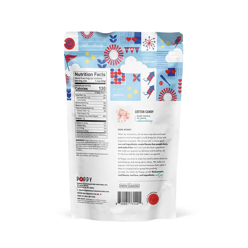 Poppy Cotton Candy Popcorn