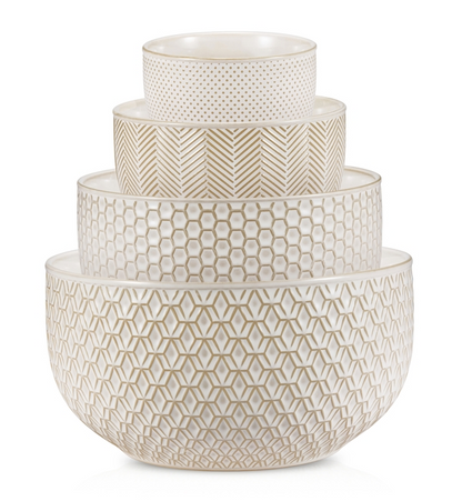 CREAM CERAMIC NESTING BOWLS