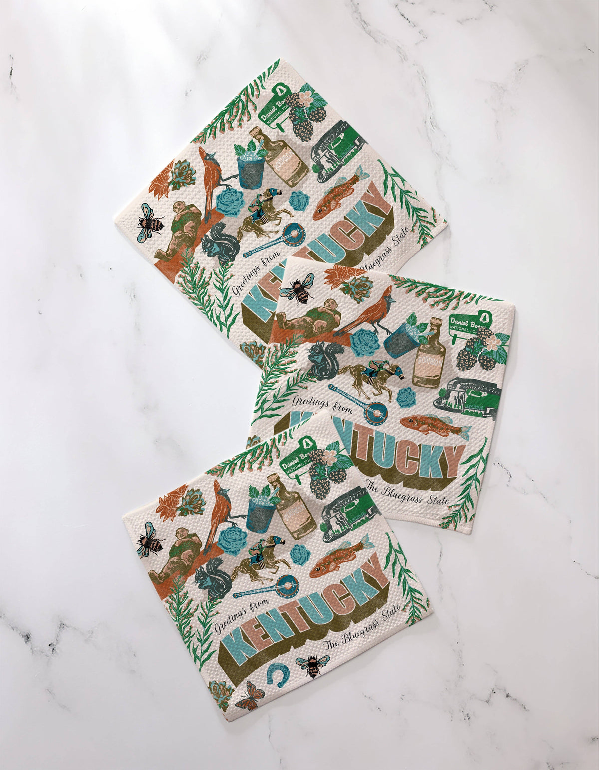 Greetings From Kentucky Dishcloth Set