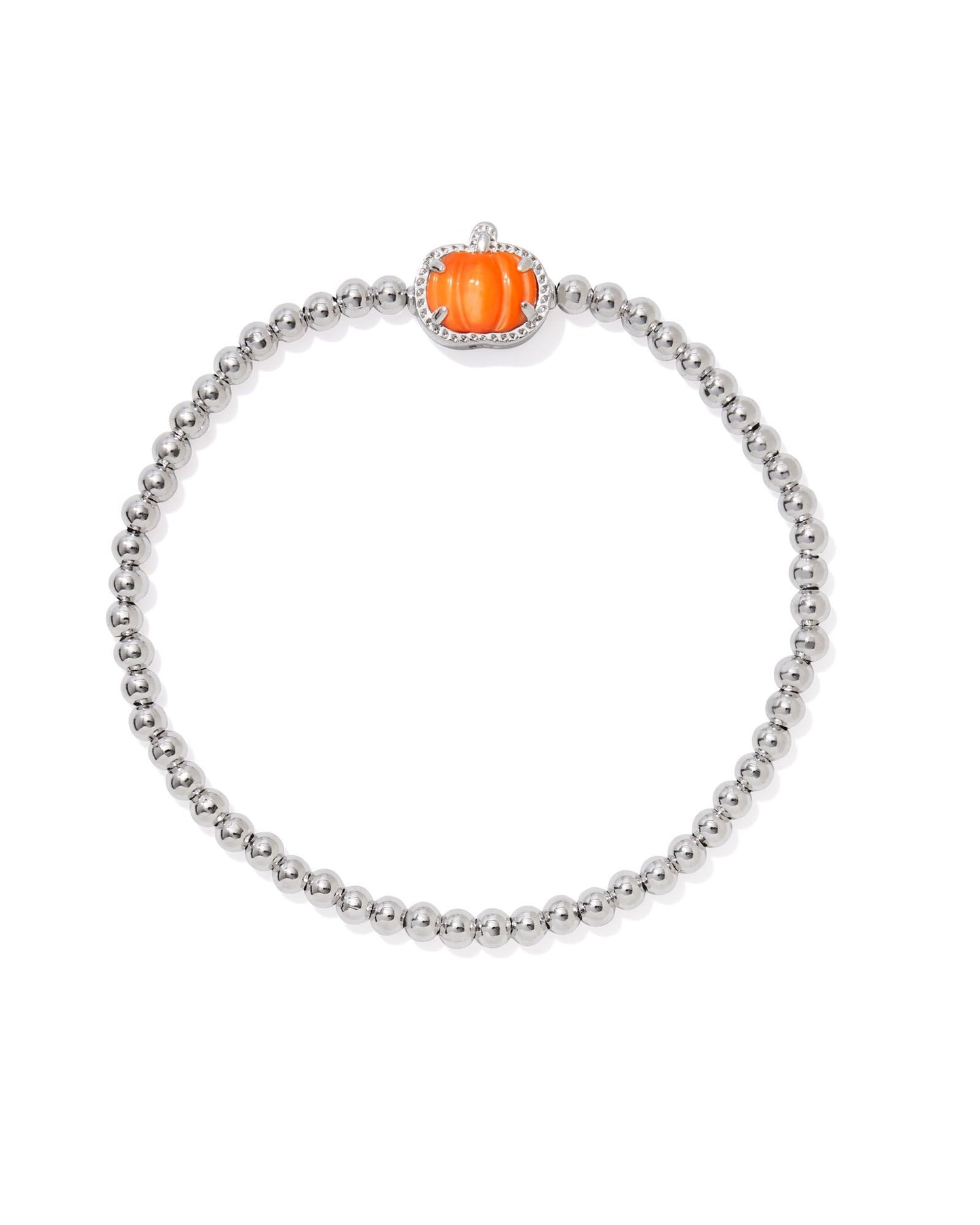 KENDRA SCOTT SILVER PUMPKIN STRETCH BRACELET