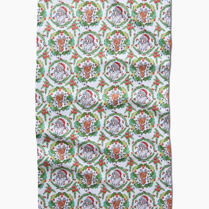 GEOMETRY BERRY RETRO TEA TOWEL