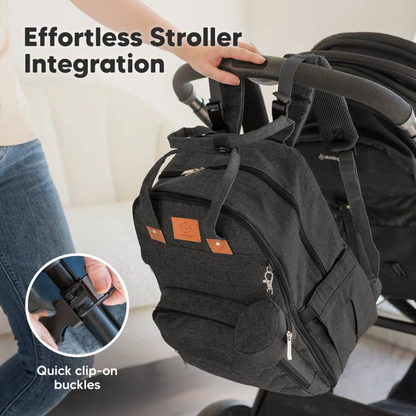 KEABABIES ROVE DIAPER BACKPACK - CHARCOAL