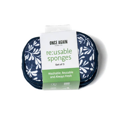 Re:Usable Sponge (Set of 3) - Herbage in Navy