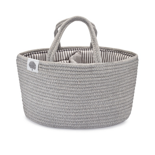 ROPE DIAPER CADDY IN GRAY