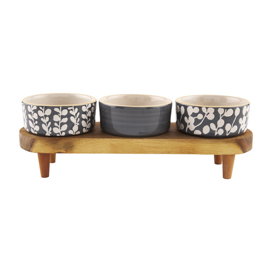 MUD PIE PINEHILL DIP BOWL WOOD BOARD