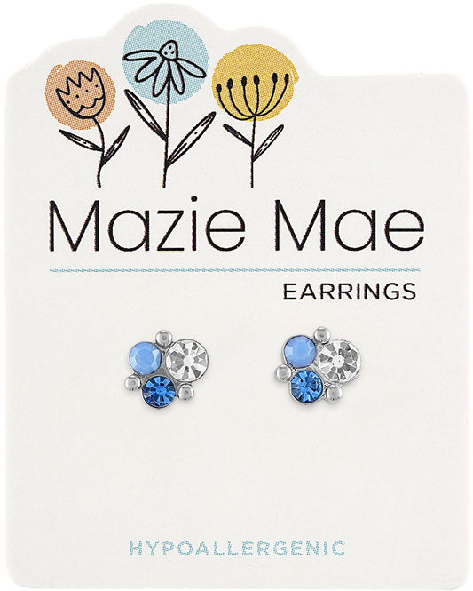MAZIE MAE SILVER BLUE STONES EARRINGS