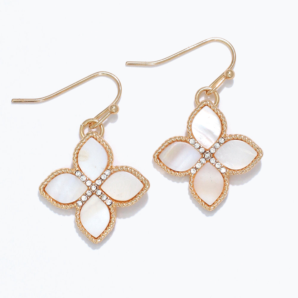 PERIWINKLE GOLDEN FLOWER EARRINGS