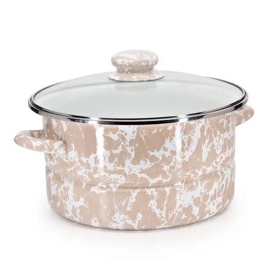 GOLDEN RABBIT STOCK POT TAUPE SWIRL