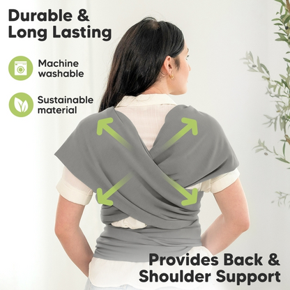 KEABABIES ORIGINAL BABY WRAP CARRIER - CHARCOAL
