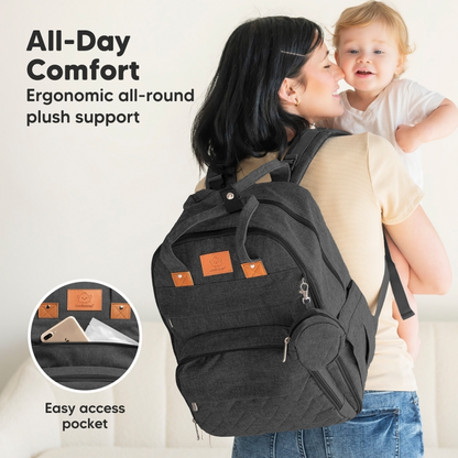KEABABIES ROVE DIAPER BACKPACK - CHARCOAL