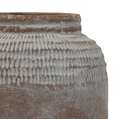 BRIO SMALL ANTIQUE GLAZED TERRACOTTA PLANTER