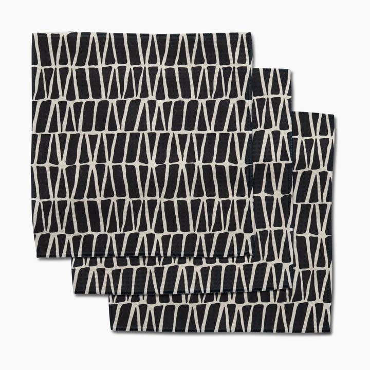 TEXTURED GEOMETRY LUXE WASHCLOTH SET