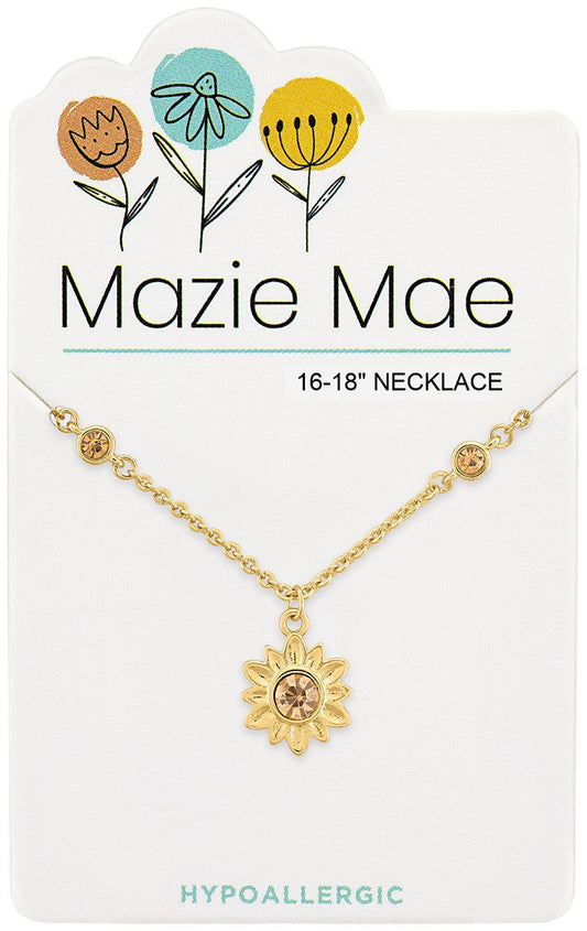 MAZIE MAE GOLD FLOWER NECKLACE