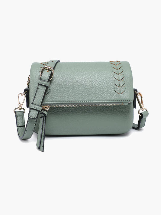 JEN & CO SCOUT CROSS BODY BAG GREEN SLATE