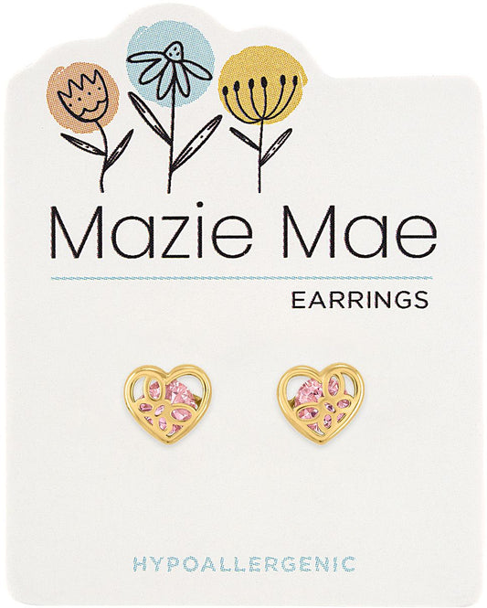 MAZIE MAE GOLD HEART BUTTERFLY EARRINGS