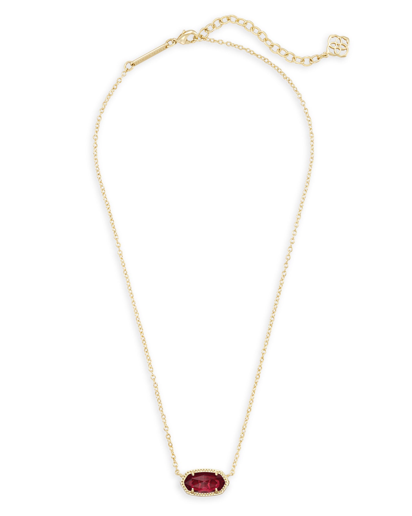 KENDRA SCOTT ELISA SHORT PENDANT NECKLACE GOLD CLEAR BERRY