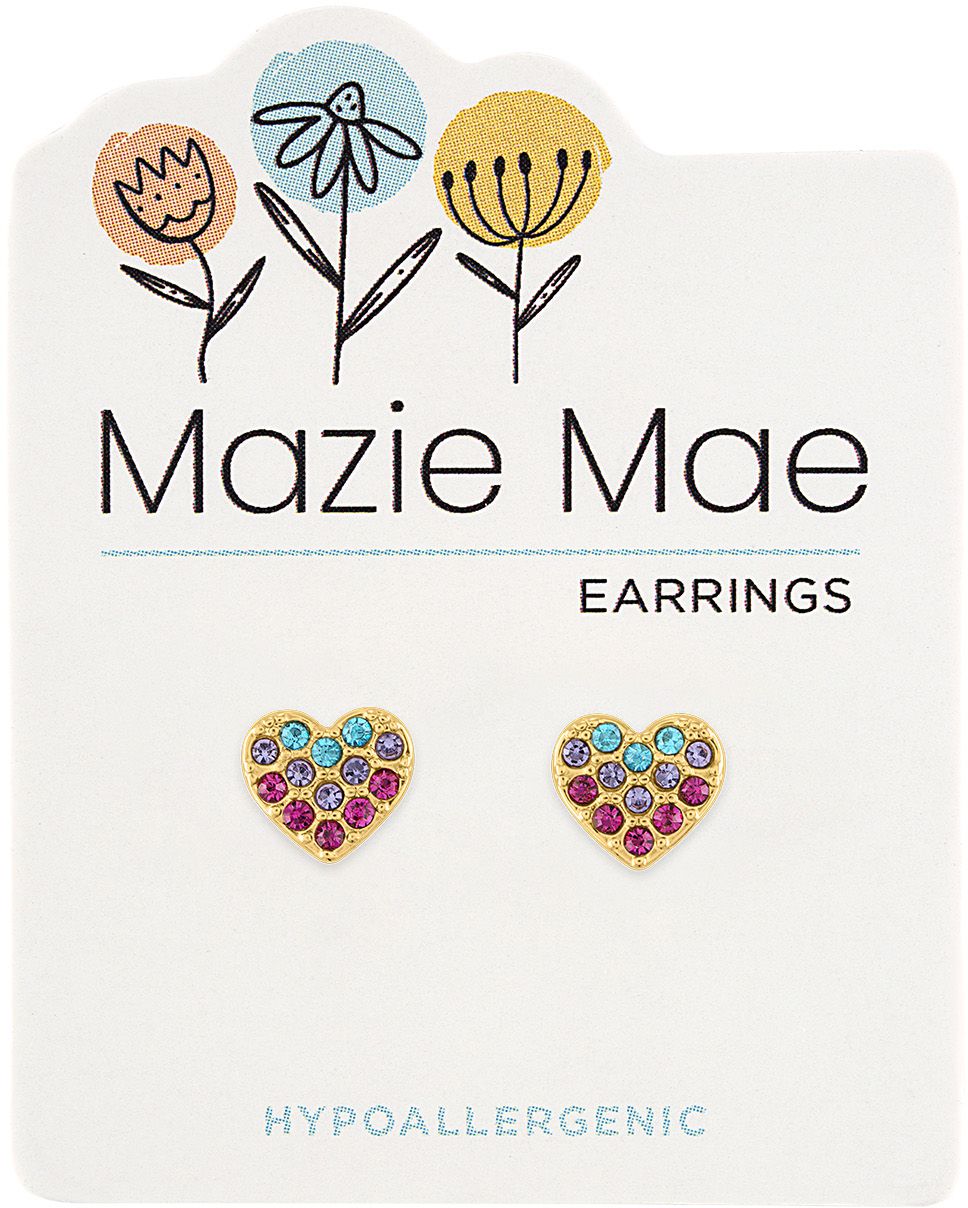 MAZIE MAE GOLD HEART EARRINGS