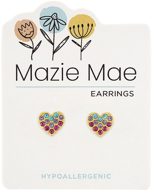 MAZIE MAE GOLD HEART EARRINGS