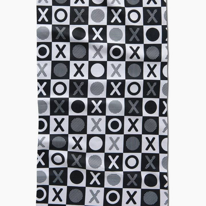 GEOMETRY CHECKERED XOXO TEA TOWEL