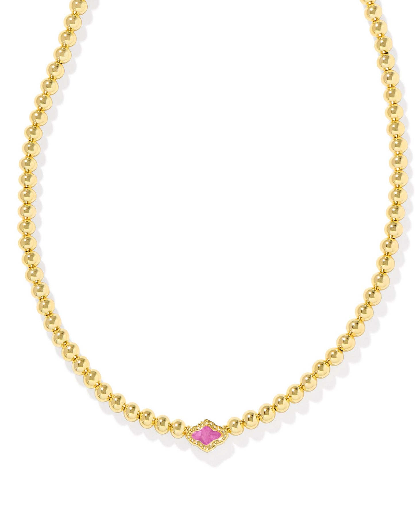 KENDRA SCOTT ABBIE BEADED NECKLACE GOLD AZALEA ILLUSION