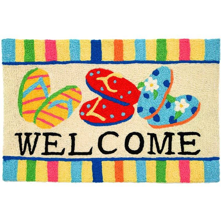 FLIP FLOP WELCOME JELLYBEAN RUG