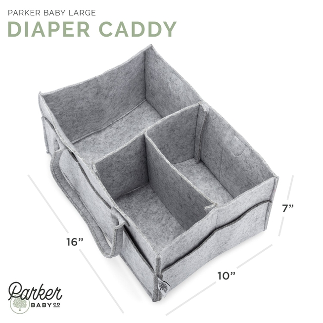 DIAPER CADDY IN GRAY