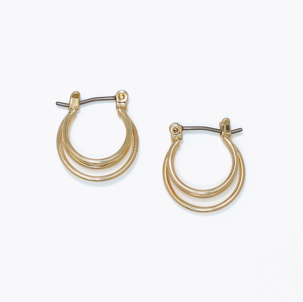 Periwinkle Delicate Gold Ring Hoop Earrings