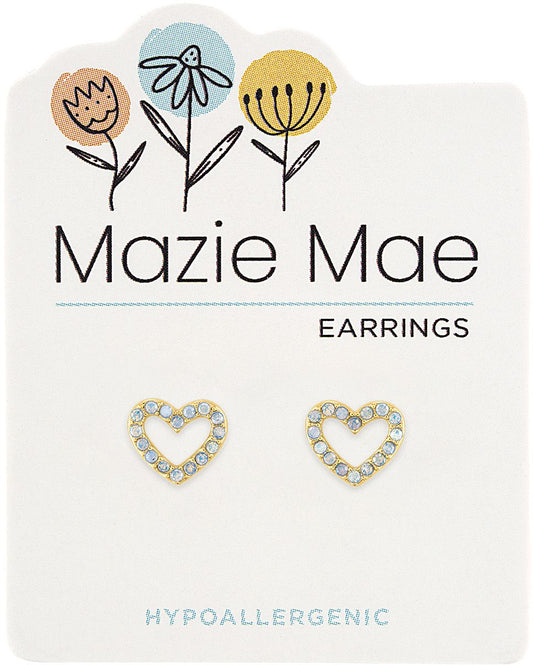 MAZIE MAE GOLD OPAL HEART EARRINGS