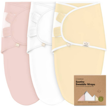 KEABABIES 3 PACK SOOTHE BABY SWADDLES 0-3 MONTH