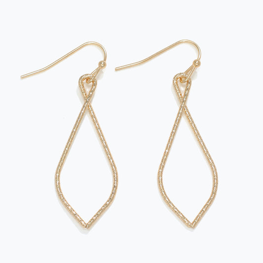 PERIWINKLE GOLD TWIST DROP EARRINGS