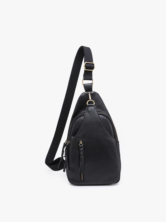 Jen & Co. Nikki Sling Pack Bag Black