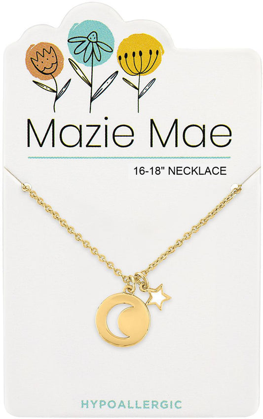 MAZIE MAE GOLD MOON AND STAR NECKLACE