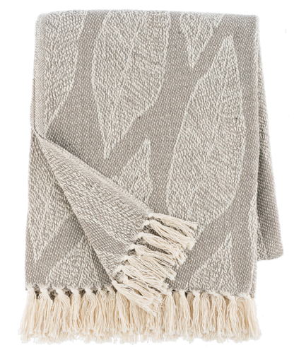 Natural Feather Woven Throw