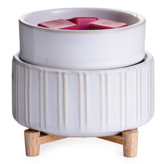 CERAMIC & WOOD 2-IN-1 FRAGRANCE WARMER