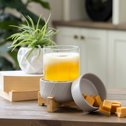 WOODEN PEDESTAL 2 IN 1 FRAGRANCE WARMER