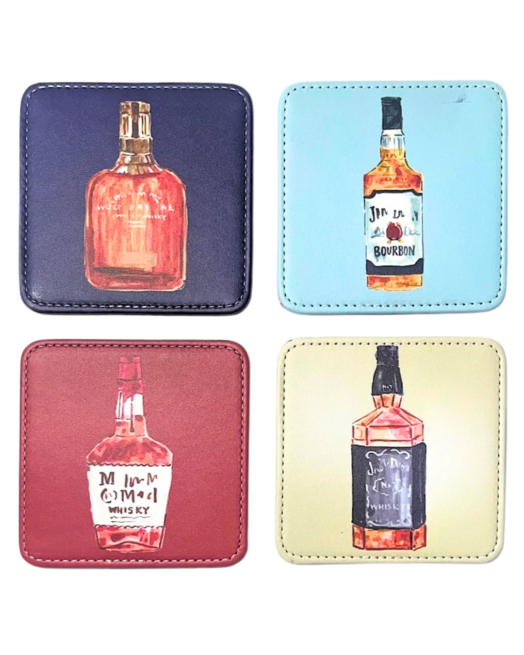 Bourbon Trail Coasters, Set of 4
