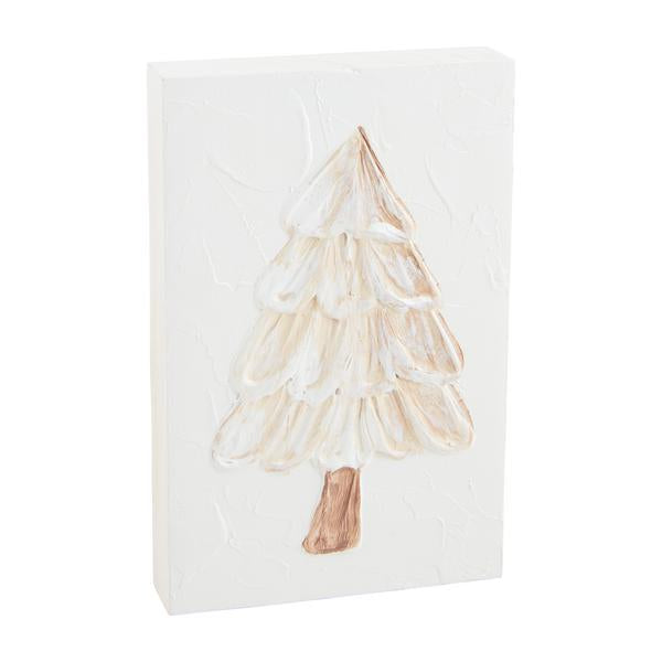 MUDPIE WHITE TREE XMAS PLAQUE