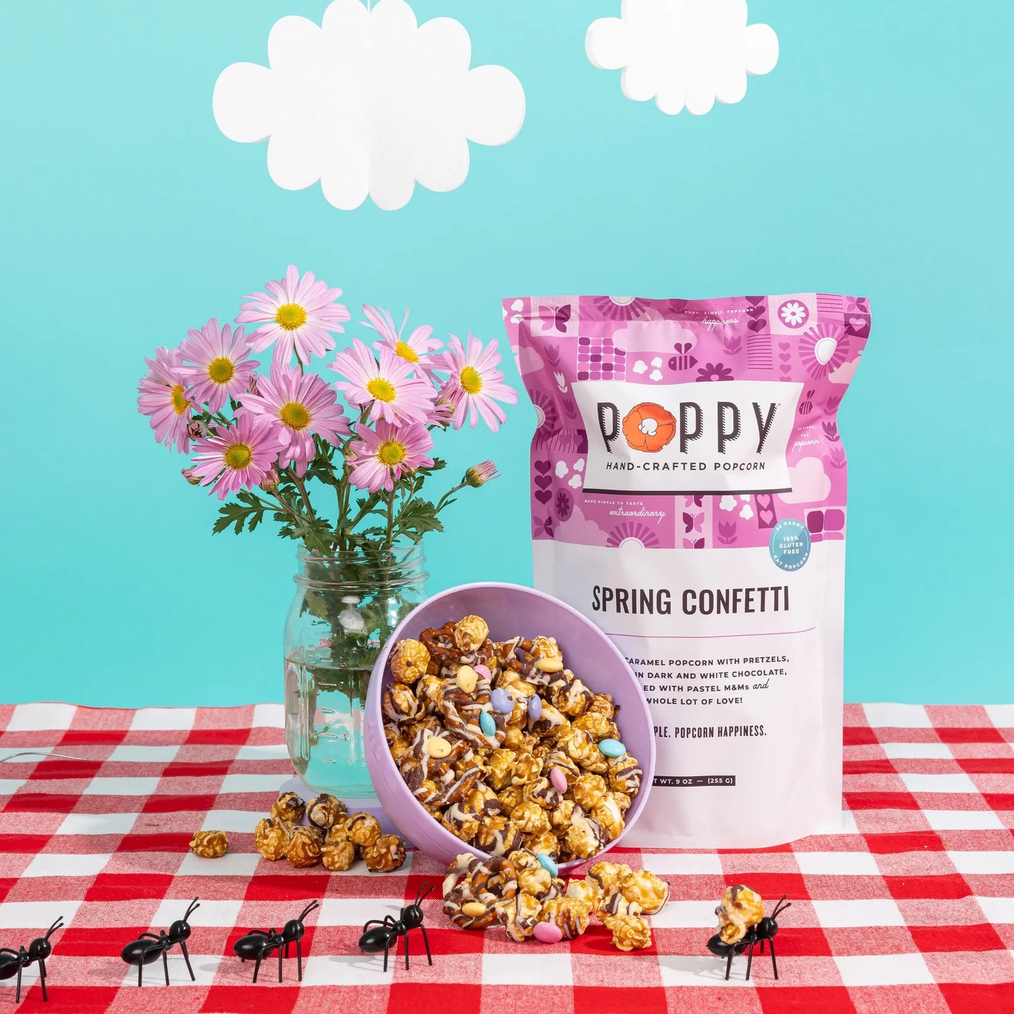 Poppy Spring Confetti Popcorn