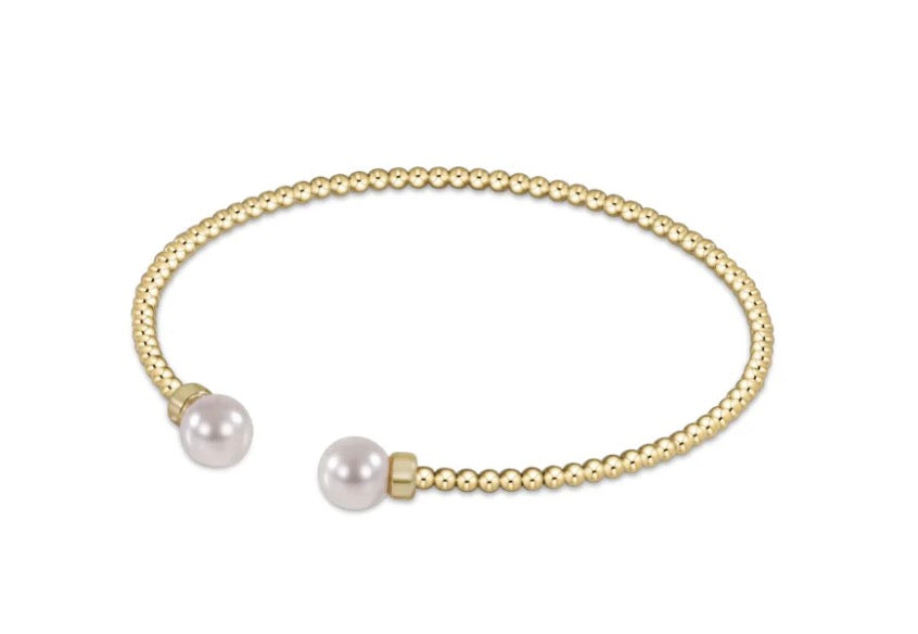 Enewton Classic Gold 2mm Bead Cuff - Pearl
