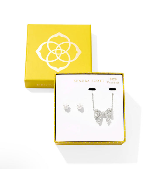 KENDRA SCOTT BOW EARRING & NECKLACE