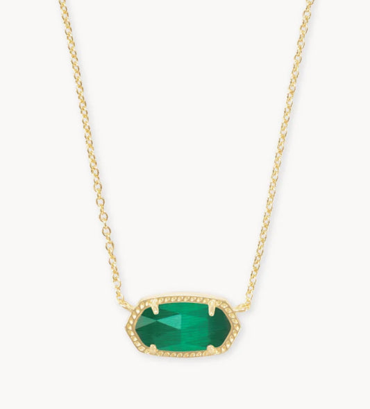Kendra Scott Necklace Gold Emerald