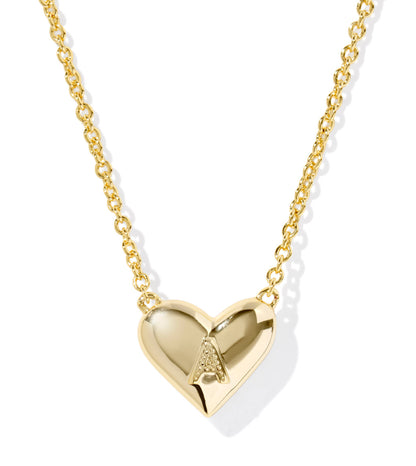 Kendra Scott Heart Letter Pendant Necklace Gold Mother of Pearl Choose A-W