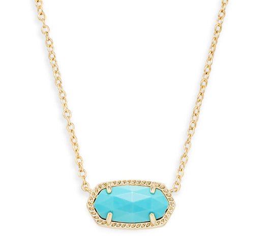 Kendra Scott Elisa Gold Turquoise Magnesite Necklace